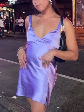 Princess Polly star shining purple dress